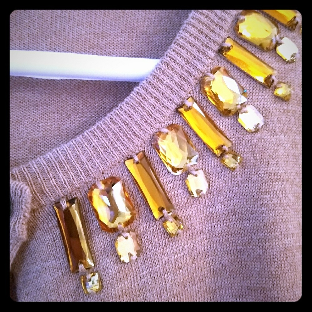 Cardigan with rhinestones